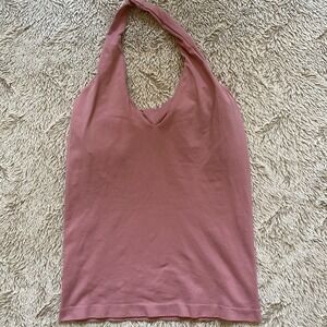 INC Y2K Halter Top Women Large Pink